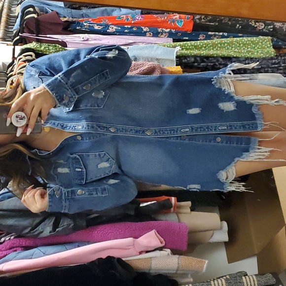 Denim Shacket - Picture 2 of 2